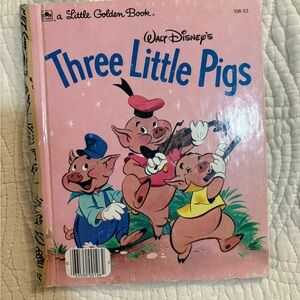 Walt Disney's Three Little Pigs Little Golden Book Vintage